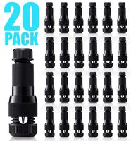 SUNVIE Low Voltage Fastlock Wire Connectors for Landscape Lighting Path Lights 12-14 Gauge Cable Connector Work with Malibu Paradise Moonrays and Other Outdoor Lighting Brands (20 Pack)