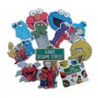 Children Cartoon Sticker Vinyl Cute - Waterproof Sticker Reward Children Teen Sesame Street Animation Motorcycle Bike Skateboard Guitar Suitcase Laptop iPad Phone Case Graffiti Kettle (12pcs)