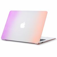 Steklo - Purple/Orange Rubberized Matte Hard Case for MacBook Air 13.3" (A1466 & A1369) Cover Shell - Purple/Orange