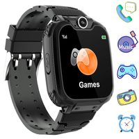 Kids Games Smartwatch Phone - 1.44'' HD Touch Screen Boys Girls Watch with MP3 Player 2 Way Call Camera Clock Voice-Record Calculator for Students Back to School Learning Birthday Gifts, Black