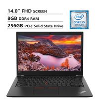 Lenovo ThinkPad T480S 14.0" Full HD Screen Laptop, Intel Core i5-8250U Up to 3.4GHz, 8GB DDR4 RAM, 256GB PCIe SSD, Wireless-AC, HDMI, Fingerprint Reader, USB Type-C, USB 3.1, Windows 10 Pro, Black