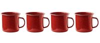 Asobu Happy Trails Classic Country Camper Coffee and Tea Mug (Red 4 Pack)
