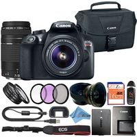 Canon EOS Rebel T6 18MP Digital SLR Camera Retail Packaging Bundle (18-55mm & 75-300mm Premium Bundle)
