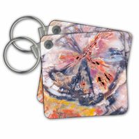 3dRose Arizona, Petrified Forest National Park. Wood Detail - Key Chains, 2.25" x 2.25", Set of 2 (kc_250490_1)