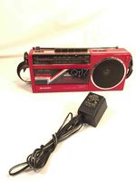 PHOENIX FINDS TREASURES for Sharp AM FM Cassette for Vintage QT17 Red Radio Recorder Auto Stop Variable Monitor