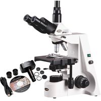 AmScope 40X-2500X Infinity Trinocular Compound Microscope + 10MP Camera for Windows & Mac OS