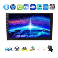 Car Radio-Double Din Car Stereo Android 8.1 Indash Car Radio Bluetooth 10.1'' HD 1080P 2.5D Tempered Glass Car Radio Receiver Support Rear Camera WiFi GPS Mirror Link DVR USB FM