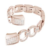 Newest Premium Replacement Accessory Metal Watch Bands Bracelet Strap for Fitbit Alta HR and Alta(No Tracker) (Style I: Rose Gold)