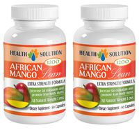 Appetite suppressant for Men Weight Loss - African Mango Extract (1200Mg) - African Mango and Green Tea - 2 Bottles 120 Capsules