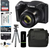 Canon PowerShot SX420 is Digital Camera (Black) with 20MP, 42x Optical Zoom, 720p HD Video and Built-in Wi-Fi + 32GB Card + Reader + Spare Battery + Tripod + Digital Camera Accessory Bundle