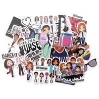 23 Pcs/Set TV Show Greys Anatomy Funny PVC Scrapbooking for Luggage Laptop Phone Decals DIY Album Stickers Doctors Gift