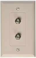 Morris 85121 Decorator Dual F Connector Wall Plate, 1 Piece, White