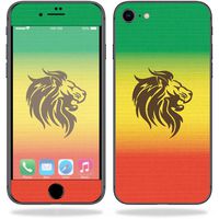MightySkins Skin Compatible with Apple iPhone 8 - Rasta Lion | Protective, Durable, and Unique Vinyl Decal wrap Cover | Easy to Apply, Remove, and Change Styles | Made in The USA