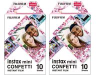 Fujifilm Instax Mini Confetti 19061920 Film, 20 Sheets, 2 Value Set