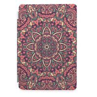 CasesByLorraine Apple New iPad 9.7" (2017) Case, Pink Mandala Floral Pattern Stylish Smart Cover for New iPad 9.7 inch (2017) with auto Sleep & Wake Function - N15