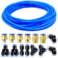 Tailonz Pneumatic 4mm or 5/32 inch OD 2.5mm ID Polyurethane PU Air Hose Pipe Tube Kit 10 Meter 32.8ft