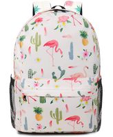 FITMYFAVO Waterproof Casual Backpack for girls | Casual Travel Daypack | Cute Flamingo Backpack with Multi Pockets