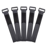 NeeKeons 50pcs Cable Ties 8 Inch with Plastic Buckle end - Wire Cord Straps and Reusable Hook Loop to Keep Cords Organized and Tidy for Laptop PC TV and More in Black(8 Inch)