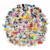 Vinyl Laptop Stickers Water Bottle - Mickey Mouse Cute Decals Car Waterproof Bumper Computer Phone Case Book Skateboard Luggage Motorcycle Bike Helmet Decor Graffiti Patches [No-Duplicate] 50 Pack