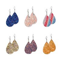 Genuine Leather Earrings Teardrop Leaf Petal Antique Lightweight Drop Earrings Gift For Women Girls (Style 2)