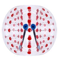 Ludosport Inflatable Bumper Ball 5 ft(1.5m) Dia Bubble Soccer, Inflatable Bumper Bubble Ball, Giant Human Hamster Knocker Ball Body Zorb for Adults &Teens (Red)