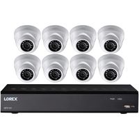 16-Channel 2 TB DVR with Eight 1080p HD Weatherproof Indoor/Outdoor Dome Cameras