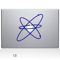 The Decal Guru 1651-MAC-11A-DB Atom Decal Vinyl Sticker, Dark Blue, 11" MacBook Air