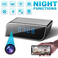 Spy Camera 1080P WiFi, Hidden Cameras Clock Video Recorder Night Vision 160° Wide Angle Lens Wireless IP Camera for Indoor Home Security Monitoring Nanny Cam with Motion Detection (Upgraded Version)