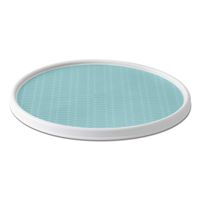 Copco 5246418 Non-Skid Pantry Cabinet Lazy Susan Turntable, 18-Inch, White/Aqua