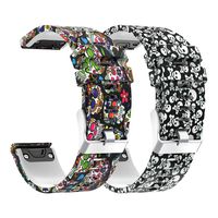 CharmingElf Compatible with Garmin Fenix 5 Band 22mm Width Wacth Straps for Fenix 5/Fenix 5 Plus/Fenix 6/Fenix 6 Pro/Forerunner 935/Forerunner 945/Quatix 5/Approach S60 (P08 Shantou)