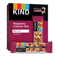 KIND Bars, Raspberry Cashew & Chia, Gluten Free, 1.4oz, 12 Count