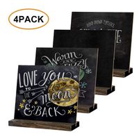 SmartUlife Mini Chalkboard Signs, 5 X 6 Inch Mini Chalkboard Sign with Base Stand, Set of 4 Pack