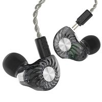 RevoNext RX8 in Ear Monitor,Dual Driver 1DD+1BA HiFi Wired Earbuds with 2 Pins 0.78mm Detachable Cable(Grey no Mic)