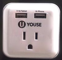 YOUSE Dual USB Wall Plate (white)