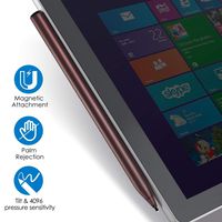 RENAISSER Stylus for Surface Pro/Go, Magnetic Attachment, 4096 Pressure Points, Palm Rejection, Ultra-Fast Charge, Streamlined Shape, Surface Stylus Pen for Surface Pro/GO/Book, Raphael 5, Burgundy