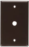 Morris 81632 Lexan Wall Plate for Cable, 1 Gang.406" Hole Diameter, Brown