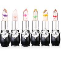 Pack of 6 Crystal Flower Jelly Lipstick, FirstFly Long Lasting Nutritious Lip Balm Lips Moisturizer Magic Temperature Color Change Lip Gloss (A)