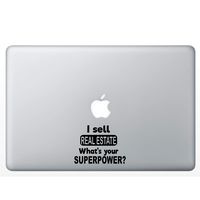 CRAZY4DECALS I Sell Real Estate Decal 5" Vinyl Sticker for Laptop Notebook MacBook Air/Pro Dell HP Walls Windows, Computers, Hydro Flasks, Water Bottles and More. (Black)