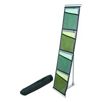 Deflecto Mesh Floor Stand, 4 Pockets , 10" x 14.5" x 54", Black (780172)