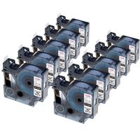 Anycolor Replacement for DYMO D1 Standard 45013 Label Tape Compatible with DYMO LabelManager 160 220P 280 PnP 360D 420P (Black Print on White Tape, 1/2" Width x 23' Length, 10-Pack)