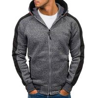 Mens Casual Zip-up Hoodie Cotton Lightweight Hooded Basic Designed Bodybuilding Workout Sweatshirt Pullover WEI MOLO