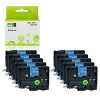 NineLeaf 10 PK Black on Blue Label Tape Compatible for Brother P-Touch 18mm TZe 541 TZ 541 26.2ft