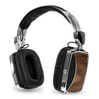 Victrol Wood and Chrome Rechargeable Bluetooth Headphones