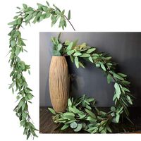 DearHouse 5.5Ft Seeded Eucalyptus Garland, Artificial Vines Faux Eucalyptus Leaves Table Garland Artificial Eucalyptus Garland Greenery Wedding Backdrop Arch Wall Decor