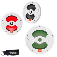 JBL OEM Replacement Bundle - MS10LW 10" Marine LED Subwoofer & A Pair of MS65LW 6.5" Marine LED Speakers - White
