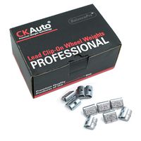CKAuto P Style 1/4oz, 0.25oz Lead Clip on Wheel Weights, Uncoated, 50Pcs/Box