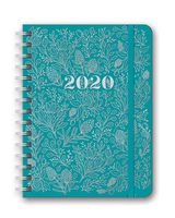 Orange Circle Studio 2020 Deluxe Compact Flexi Planner, Floral Vines Teal