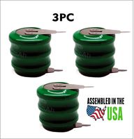 3PC VARTA Replacement Battery 55608303012-3/V80H Battery - 3.6V 80MAH NI-MH - 2 PIN