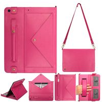 iPad Shoulder Case,12.9" 2nd Generation iPad Case with Pen Holder Synthetic Leather Smart Case for iPad Pro 6 Card Holder Slot Adjustable Shoulder Strap Kickstand 12.9 Inch iPad 1st Case for Travel