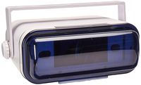 Durable Universal Marine Stereo Cover - Water Resistant Boat Radio Protector Shield with Flip-up Door & Neoprene Gasket - Compatible with Dual Shaft & DIN Style Stereos - Pyle PLMRCW3
